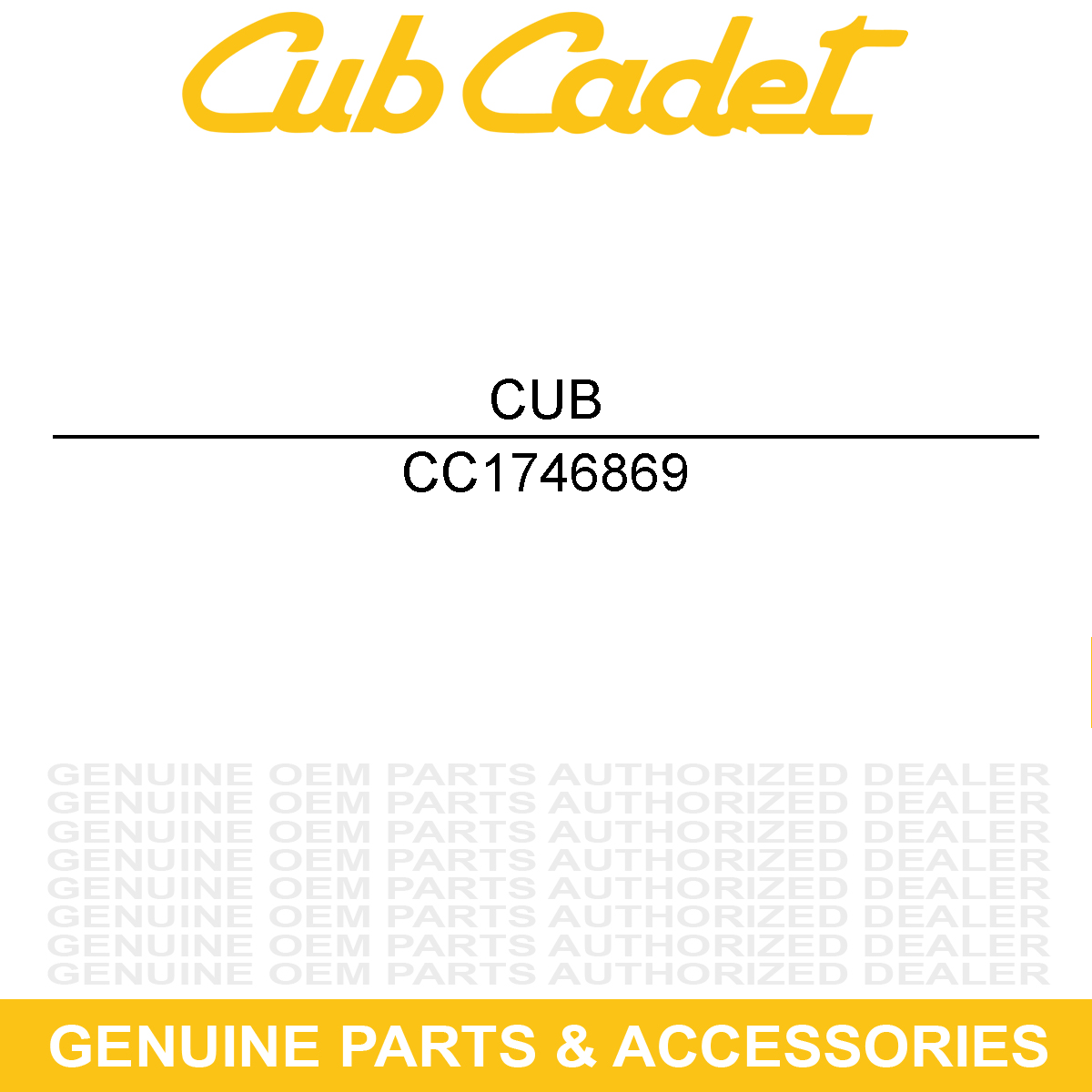 CUB CADET 1746869 Spacer