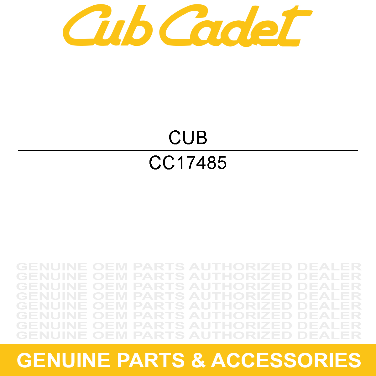 CUB CADET 17485 Hardware