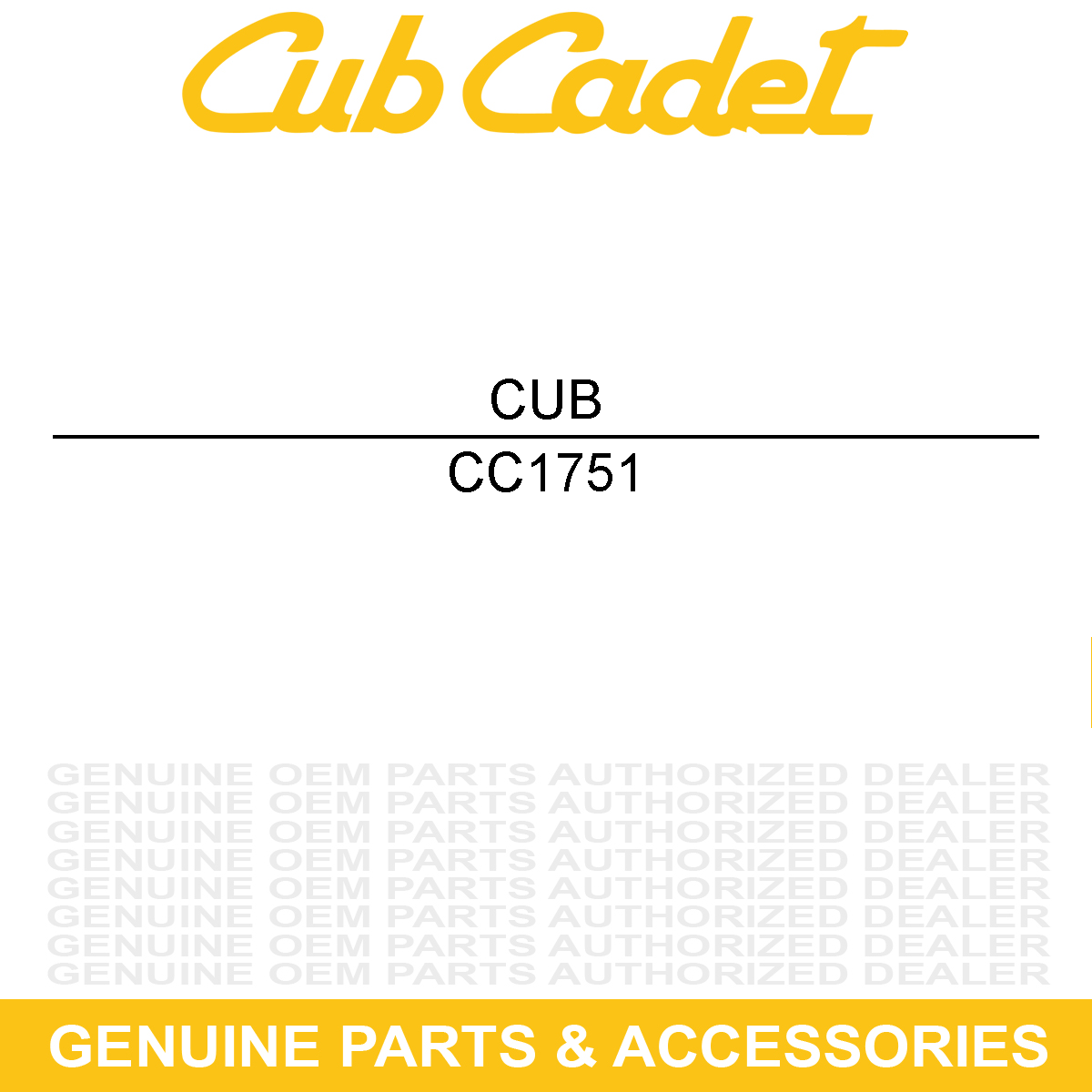 CUB CADET 1751 Washer
