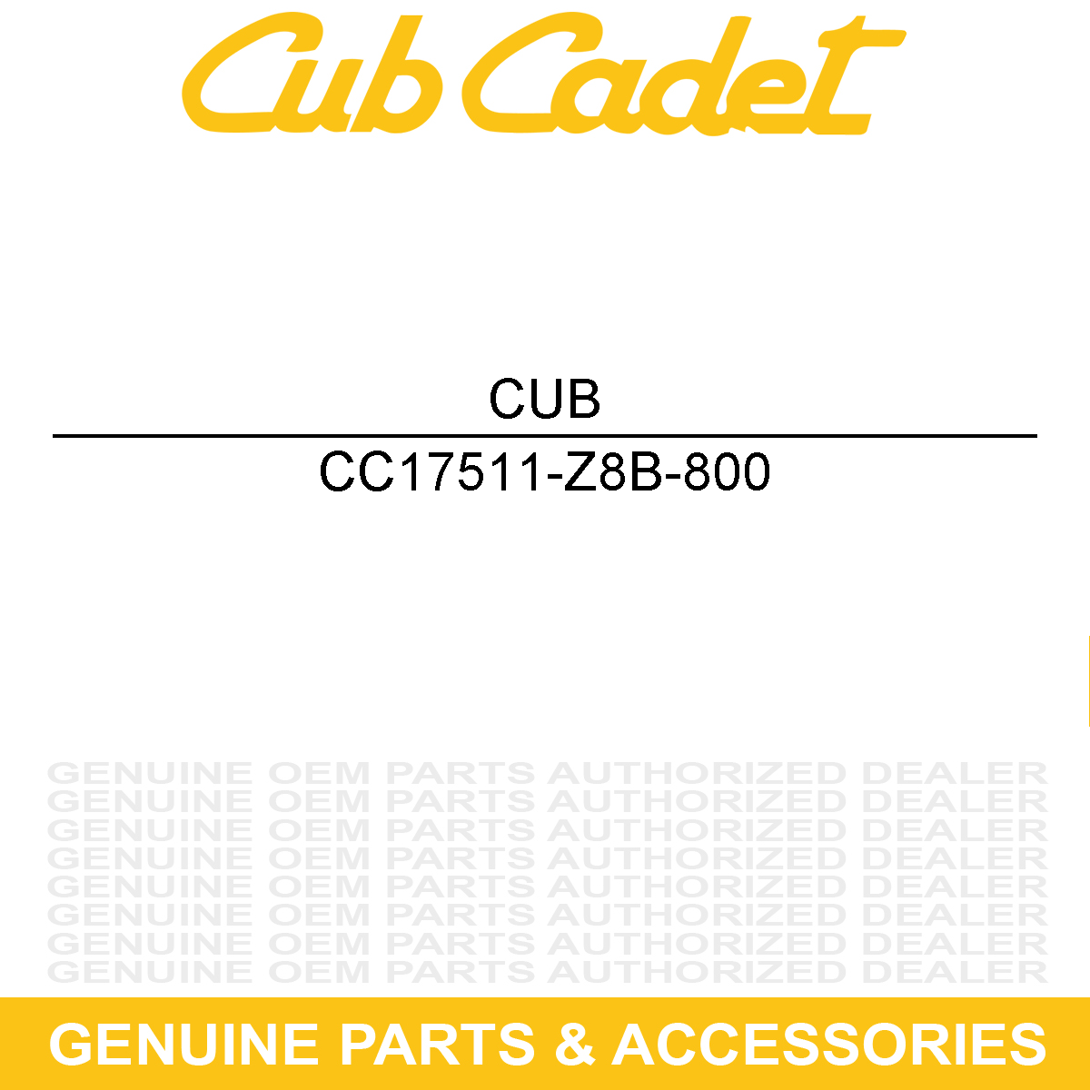 CUB CADET 17511-Z8B-800 Fuel Tank