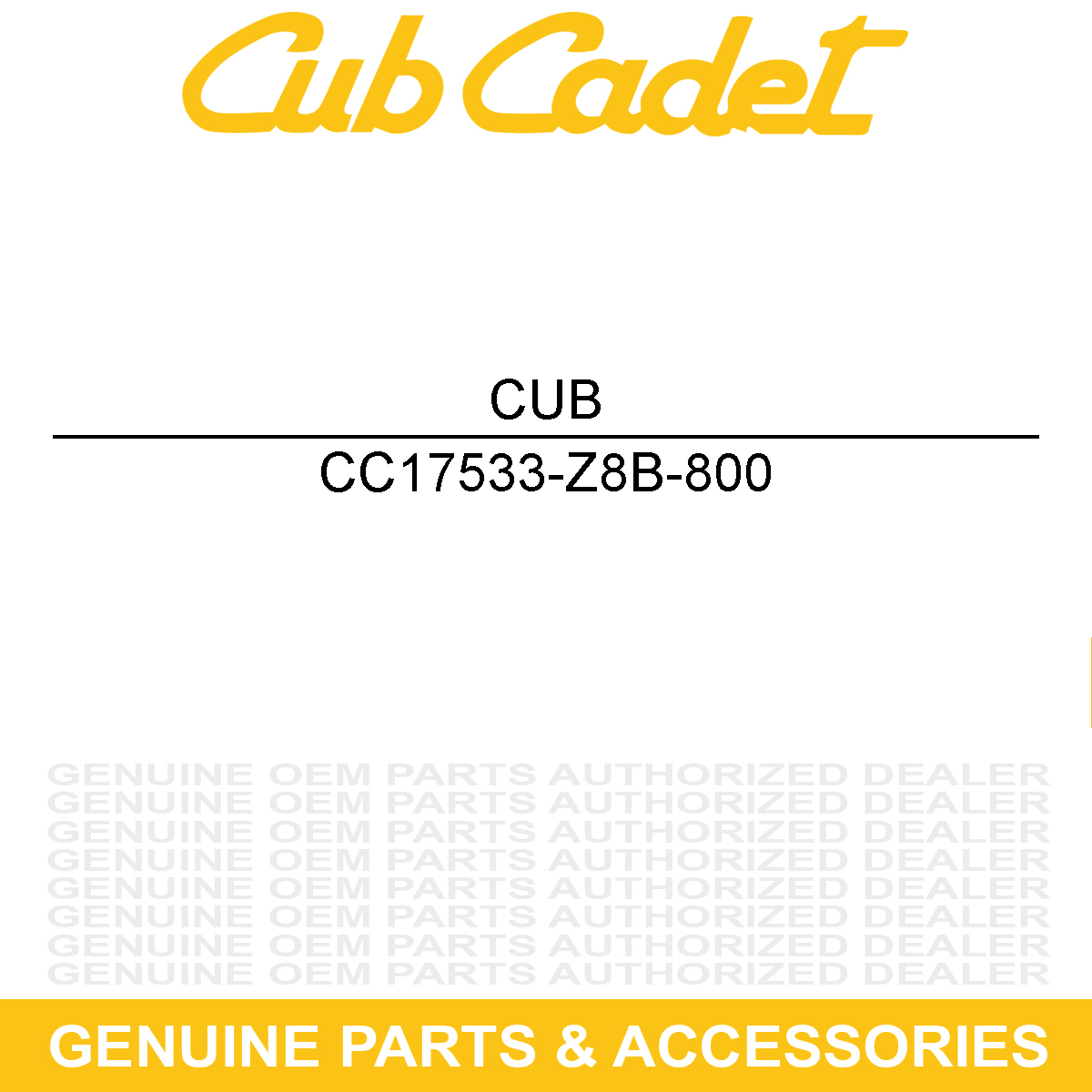 CUB CADET 17533-Z8B-800 Fuel Tank