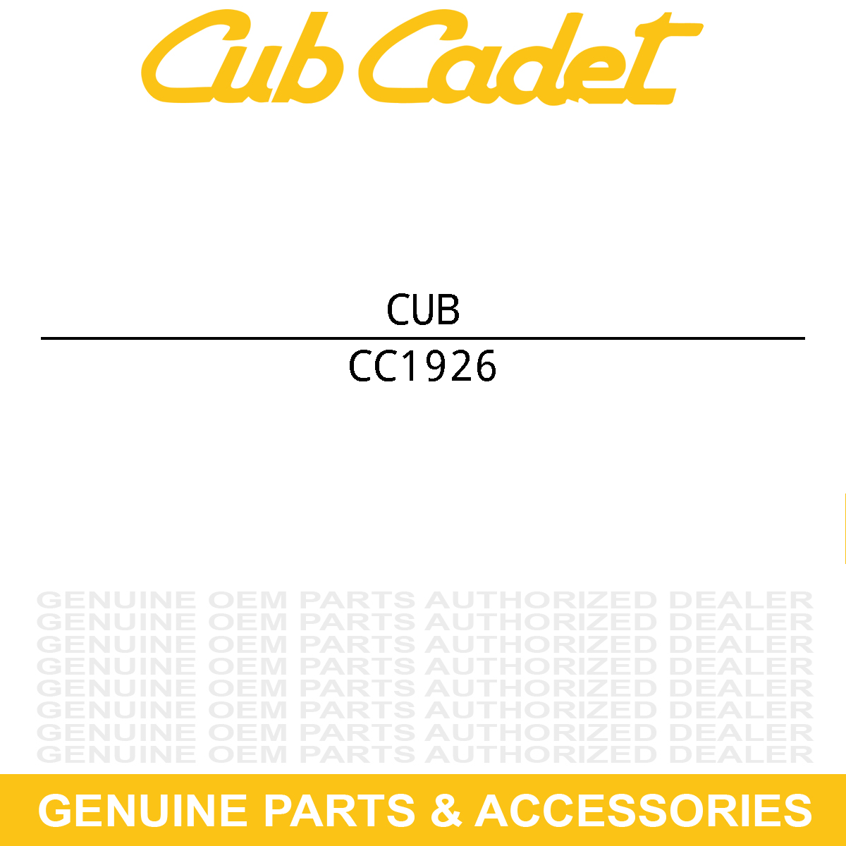 CUB CADET 1926 Screw