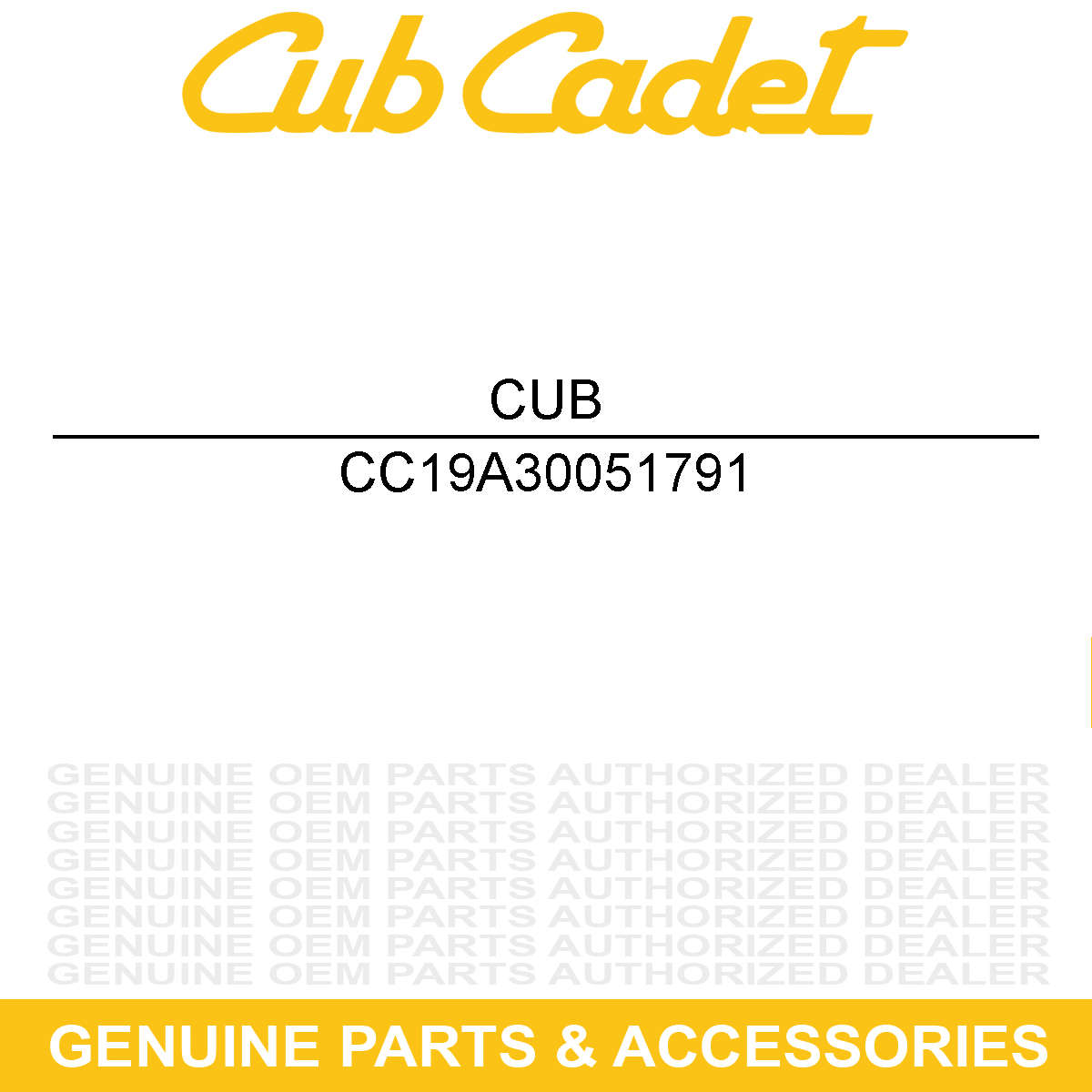 CUB CADET 19A30051791 Mulch Kit