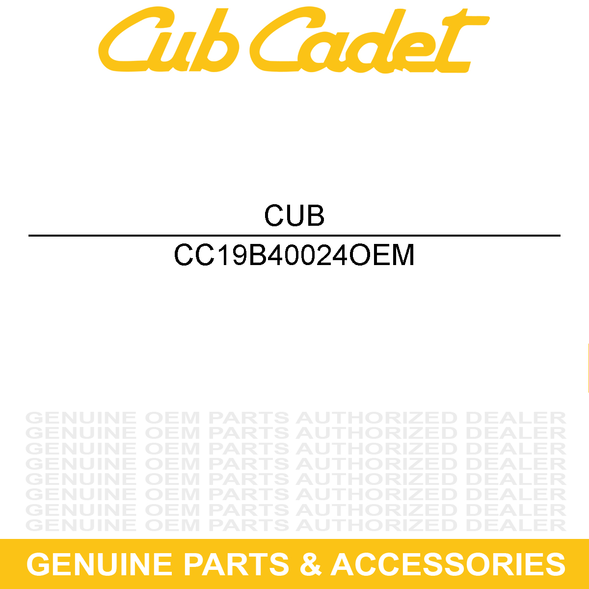 CUB CADET 19B40024OEM Attachment