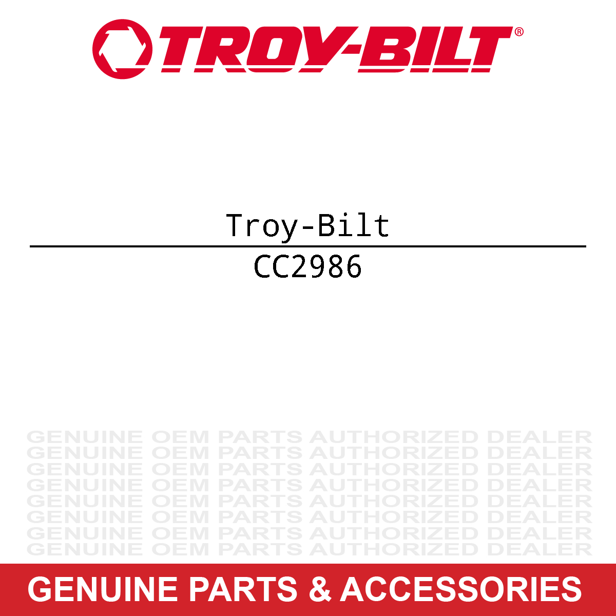 Troy-Bilt 2986 Screw