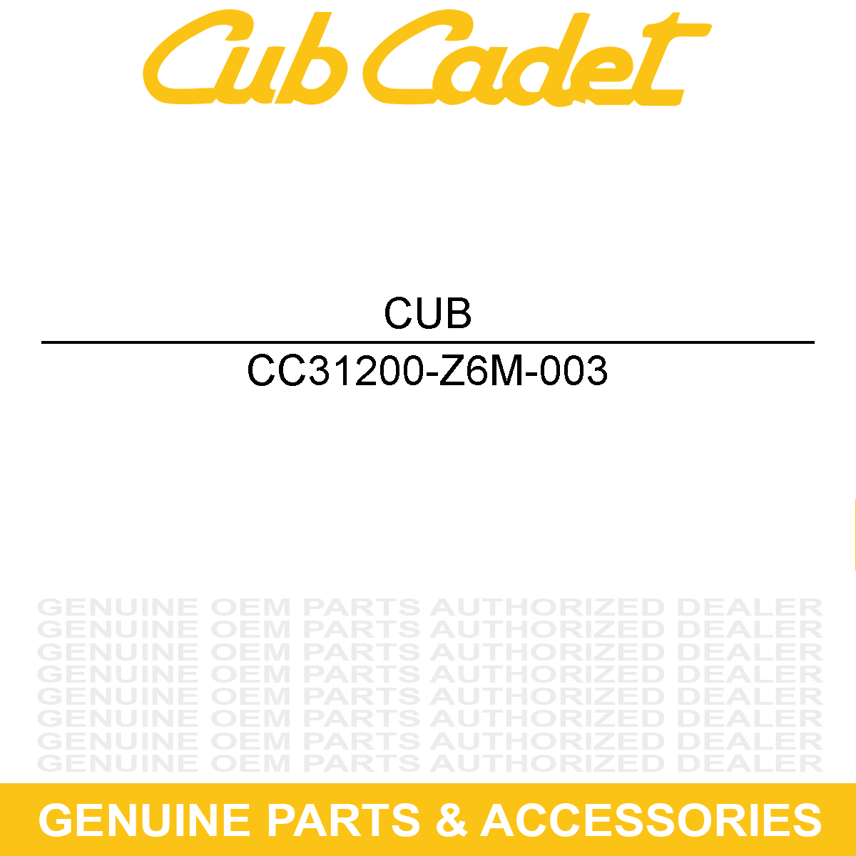 CUB CADET 31200-Z6M-003 Motor
