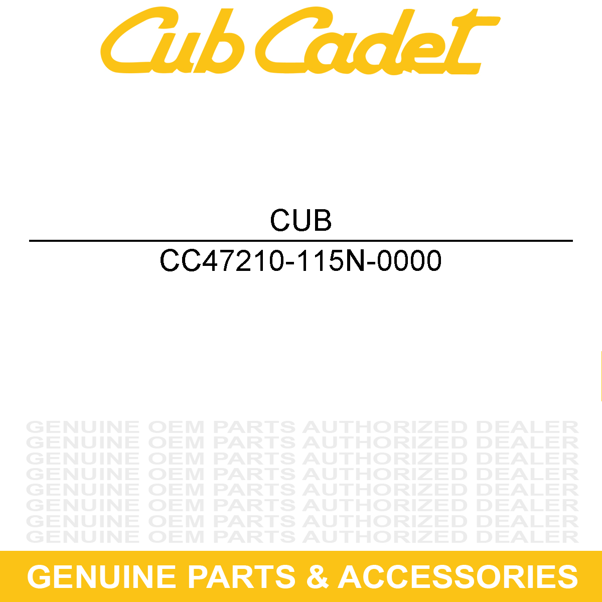 CUB CADET 47210-115N-0000 Axle