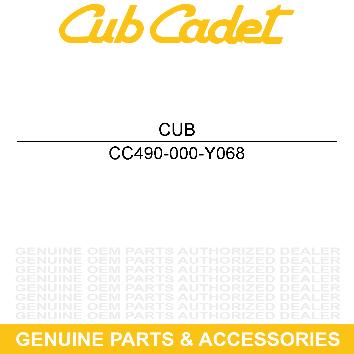 CUB CADET 490-000-Y068 Oil