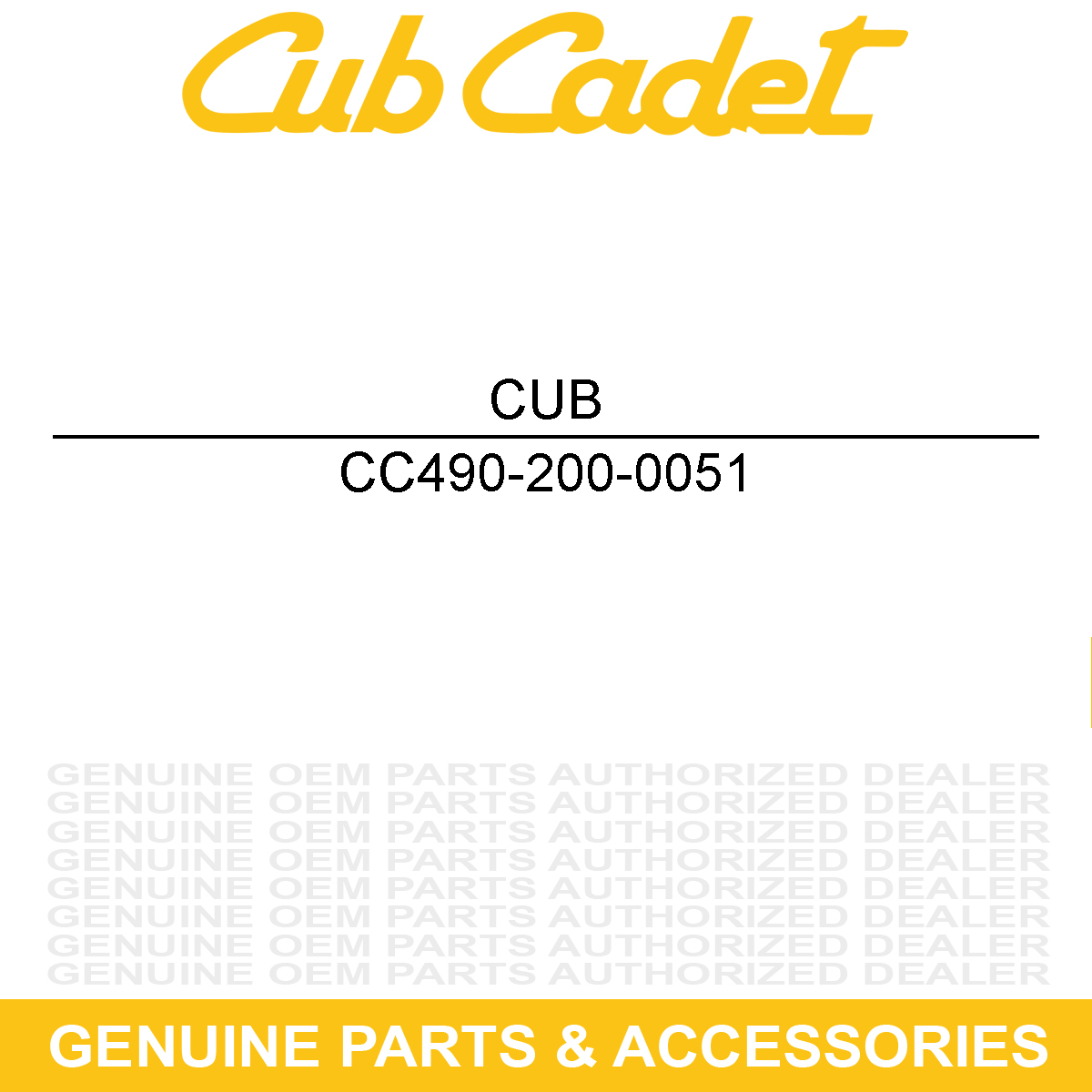 CUB CADET 490-200-0051 Air Filter