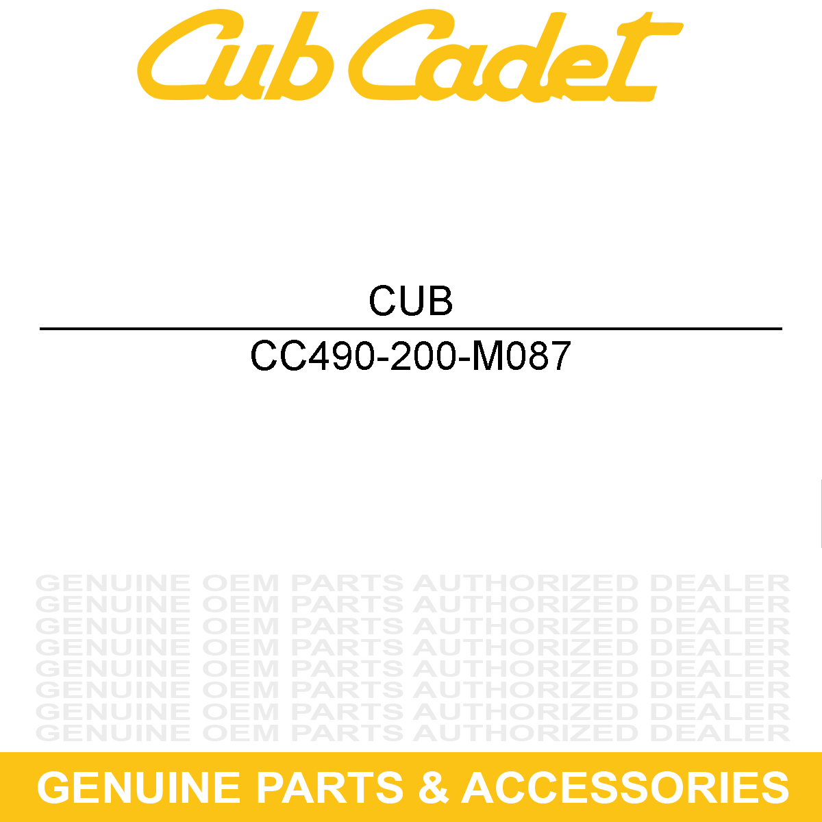 CUB CADET 490-200-M087 Air Filter