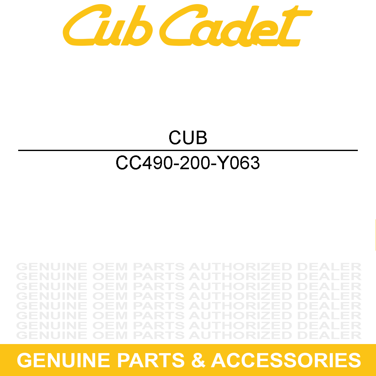 CUB CADET 490-200-Y063 Air Filter