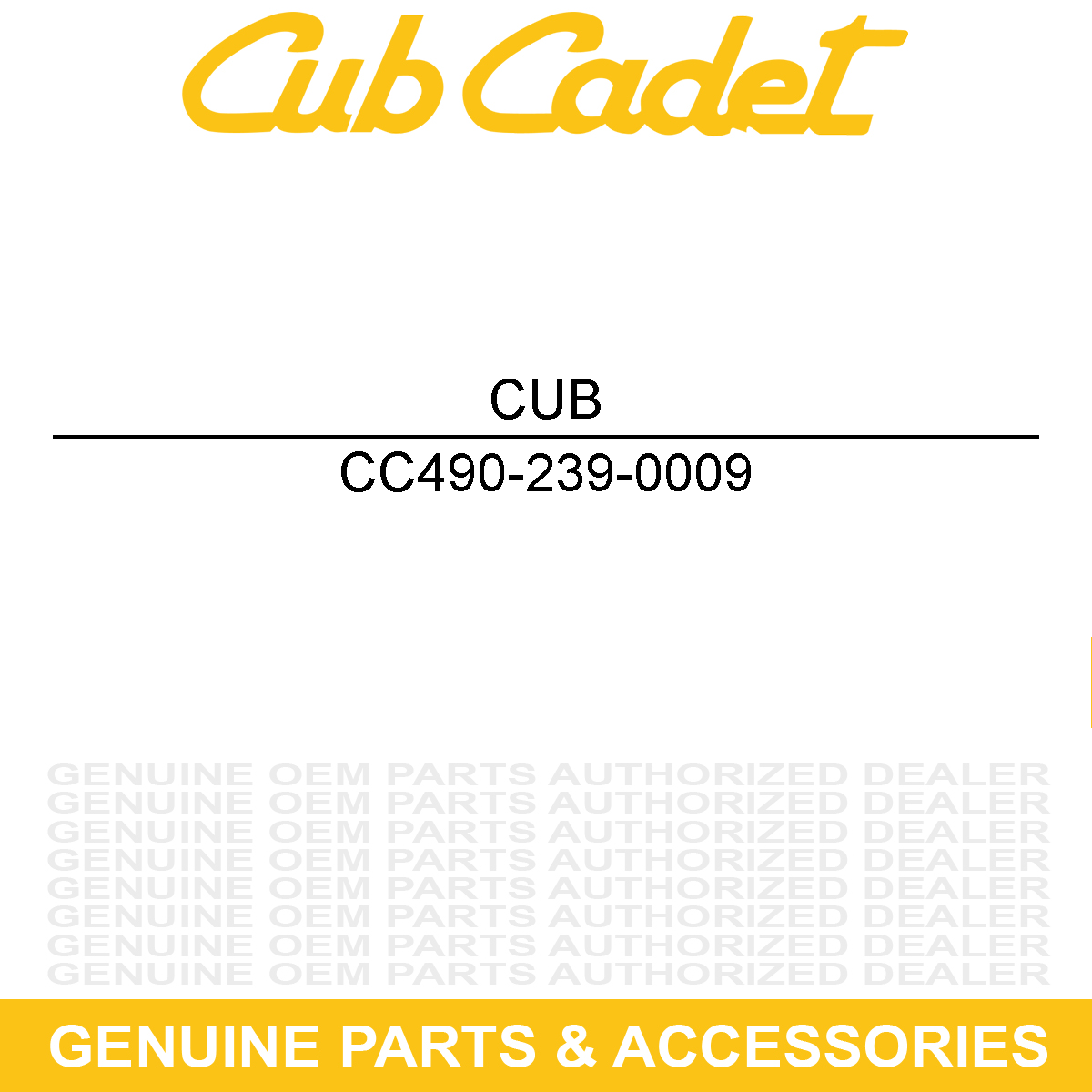 CUB CADET 490-239-0009 Primer Bulb