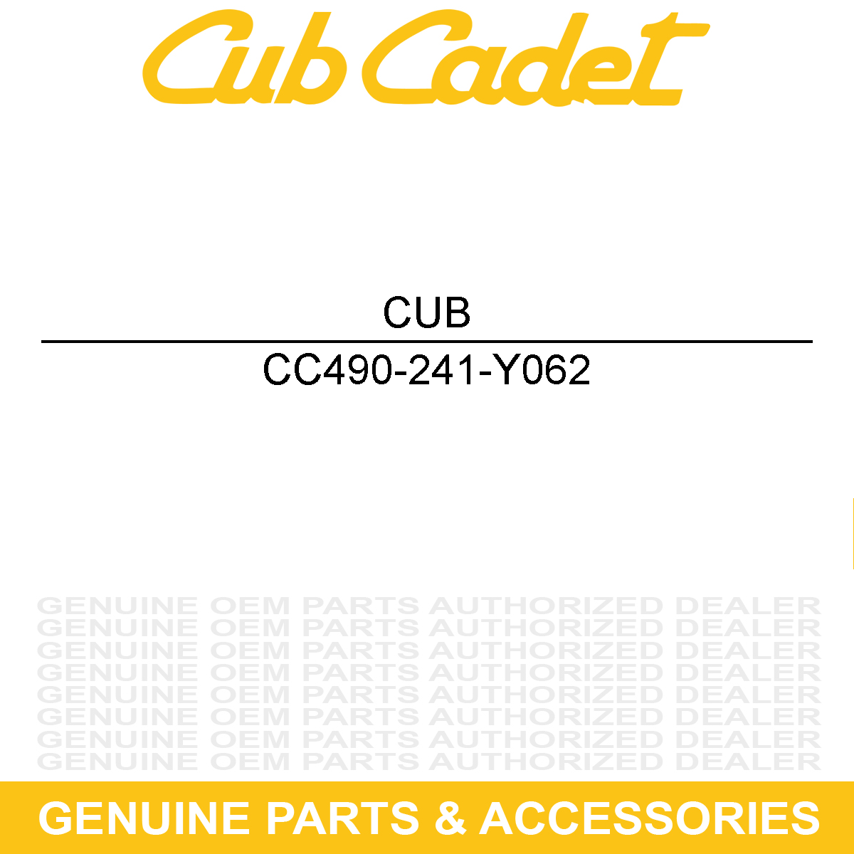 CUB CADET 490-241-Y062 Shear Pin