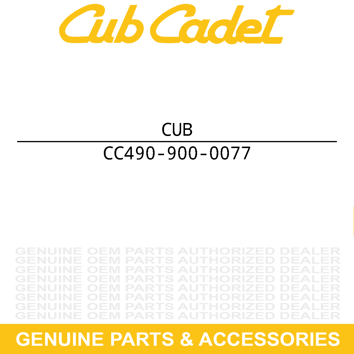 CUB CADET 490-900-0077 Light