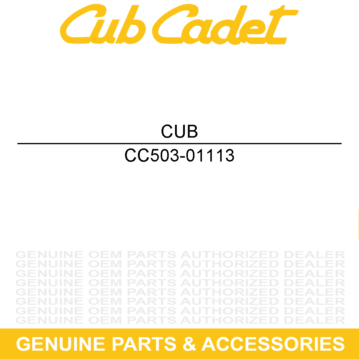 CUB CADET 503-01113 Hardware