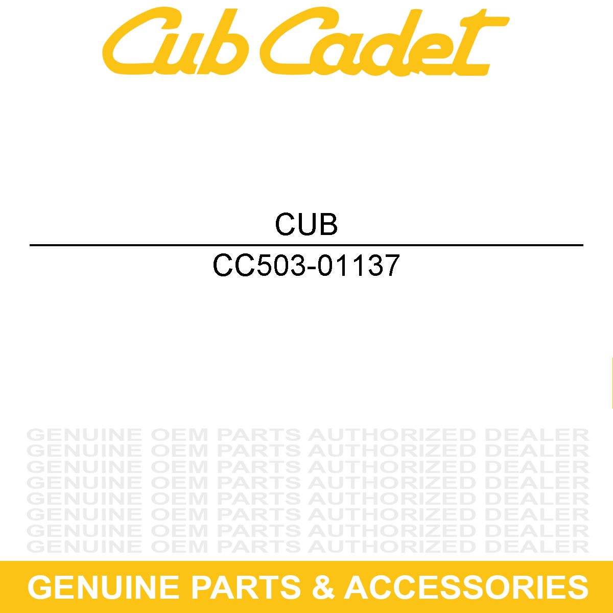 CUB CADET 503-01137 Hardware