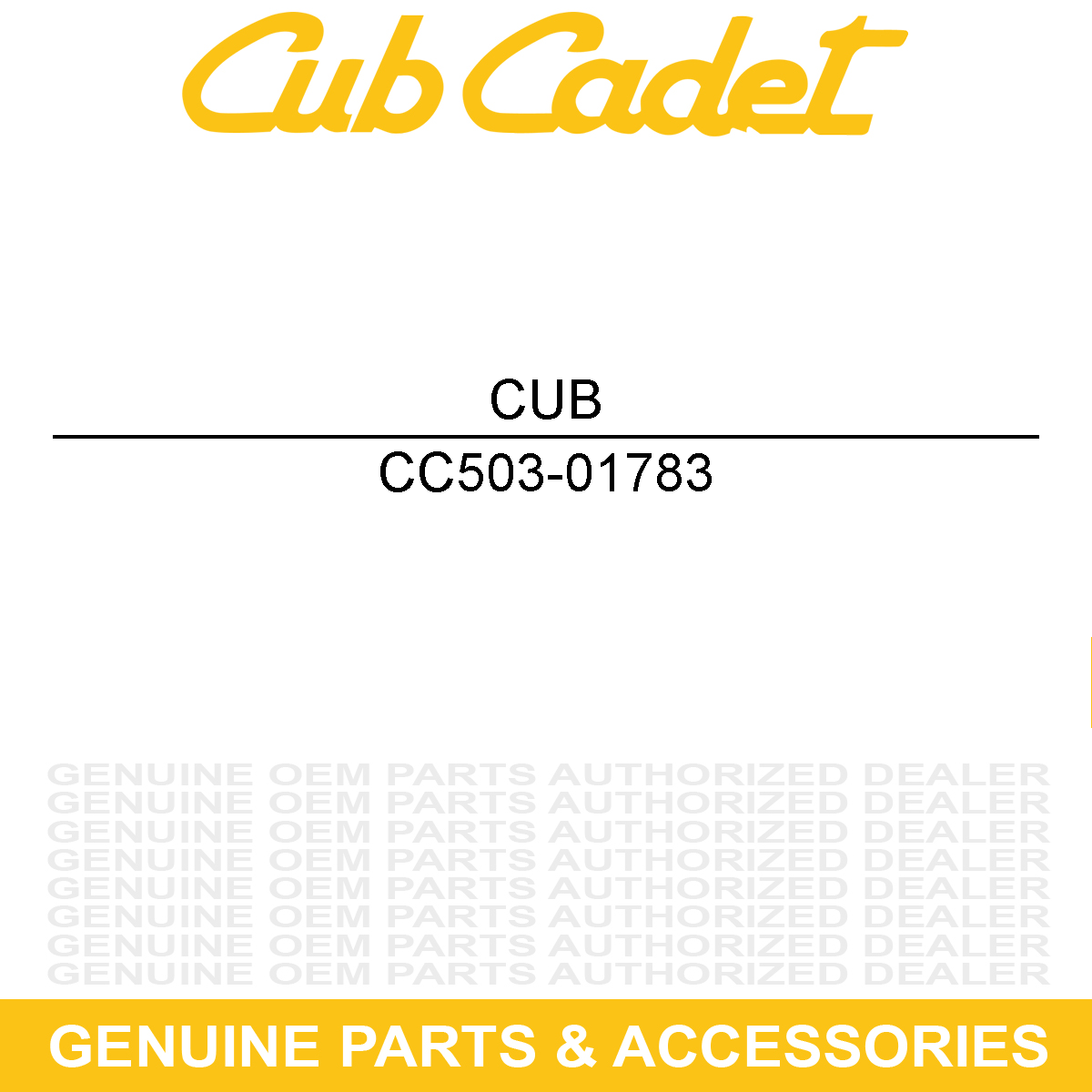CUB CADET 503-01783 Seal