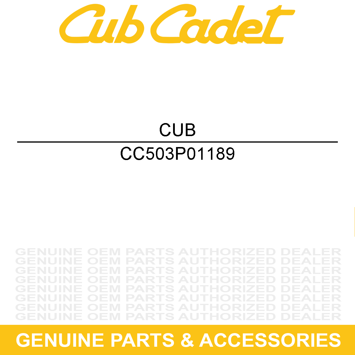 CUB CADET 503P01189 Gear Disk