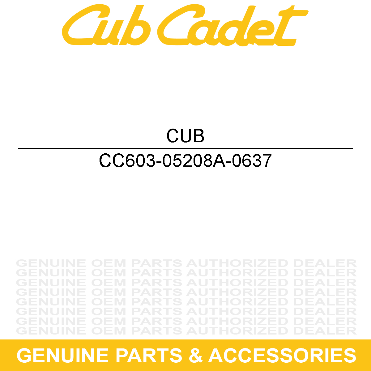 CUB CADET 603-05208A-0637 Bracket