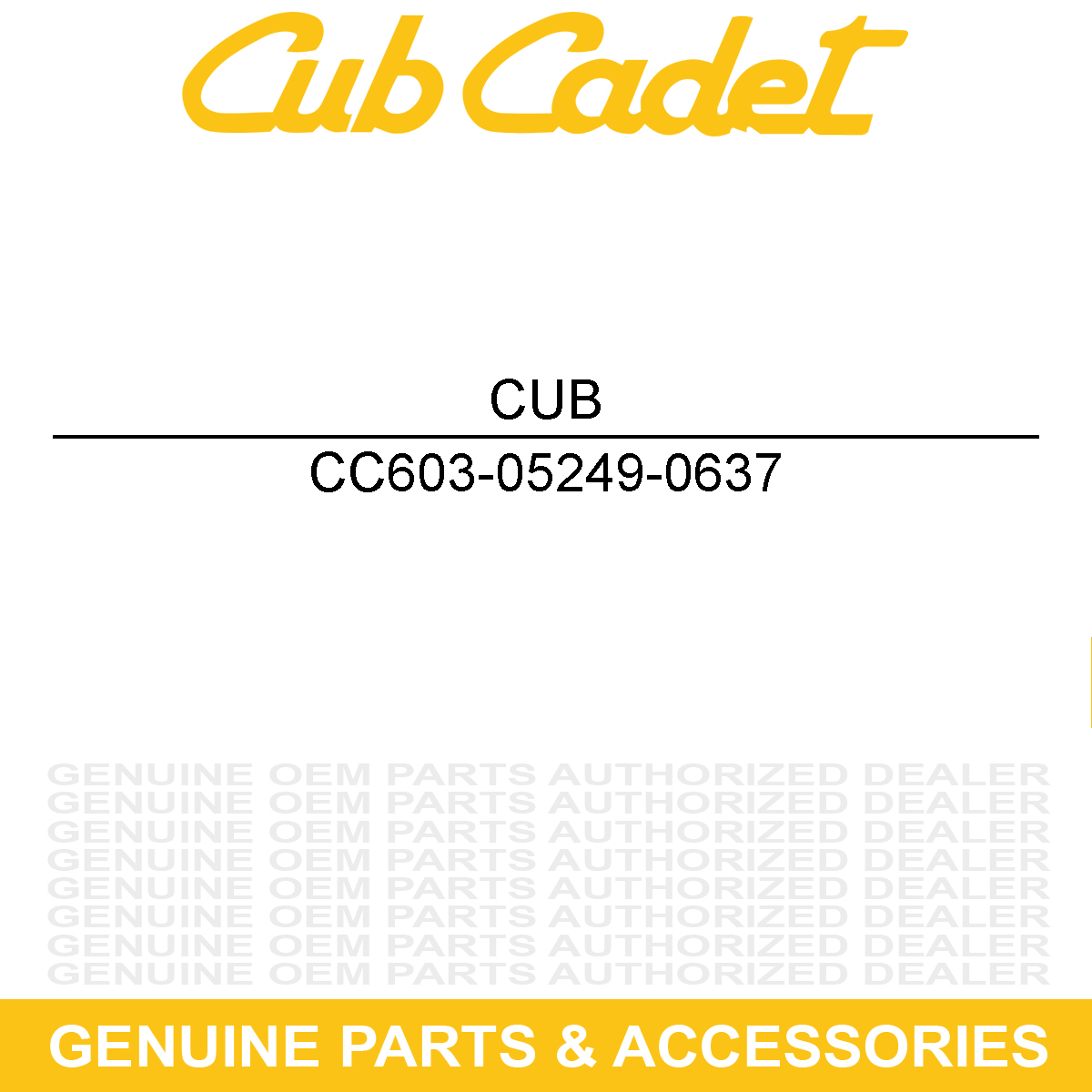 CUB CADET 603-05249-0637 Idler Arm