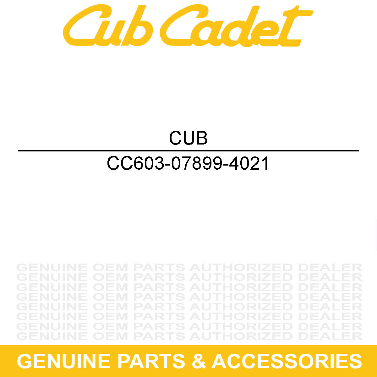 CUB CADET 603-07899-4021 Frame