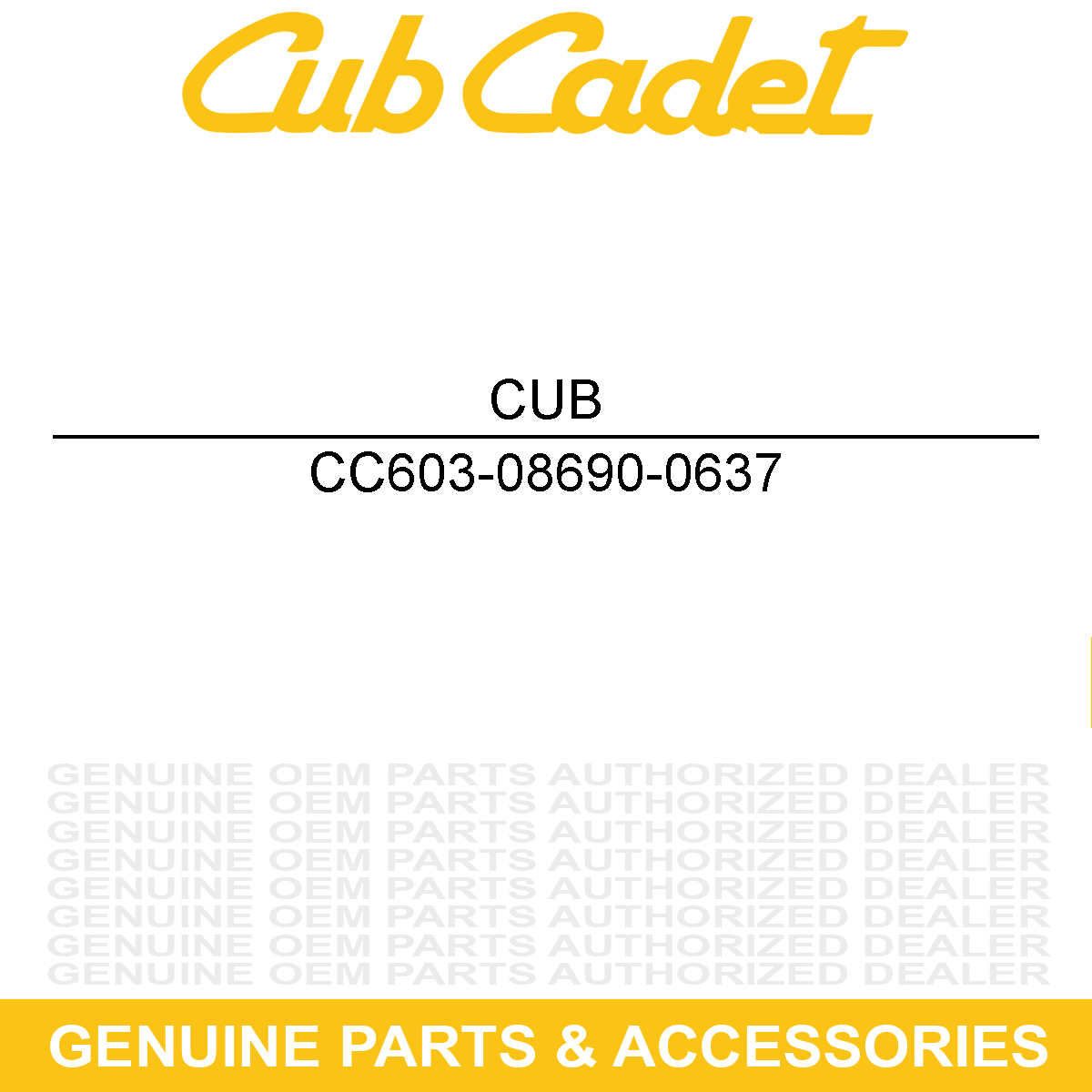 CUB CADET 603-08690-0637 Frame