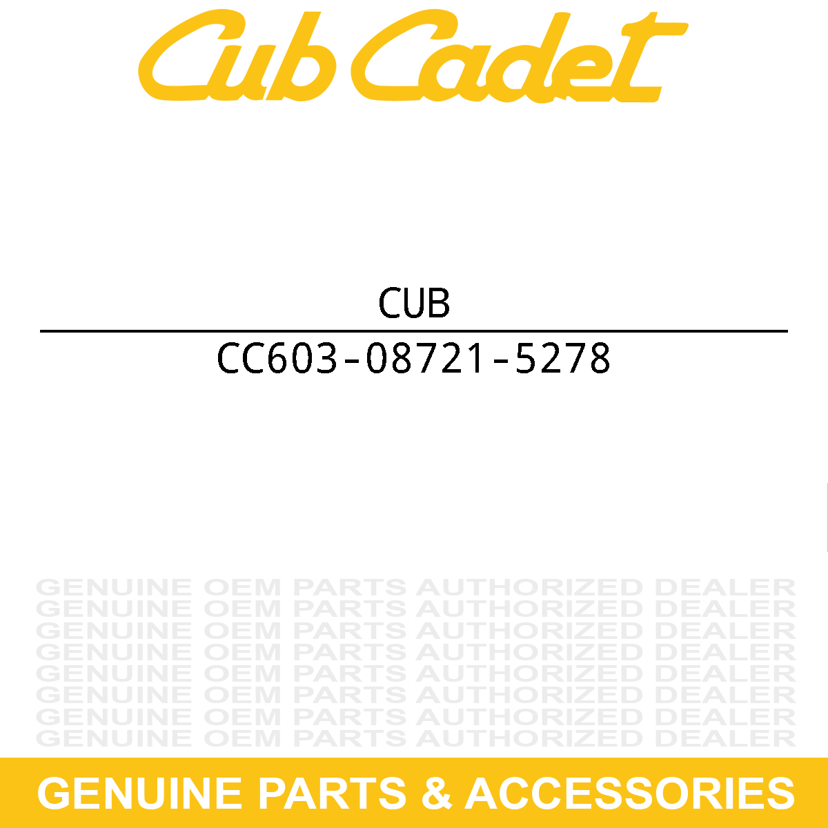 CUB CADET 603-08721-5278 Yoke