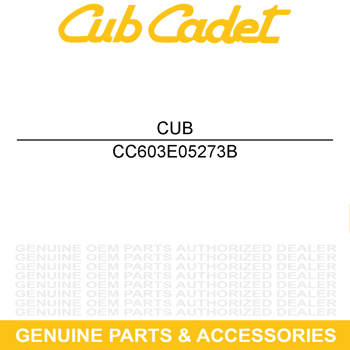 CUB CADET 603E05273B Bracket