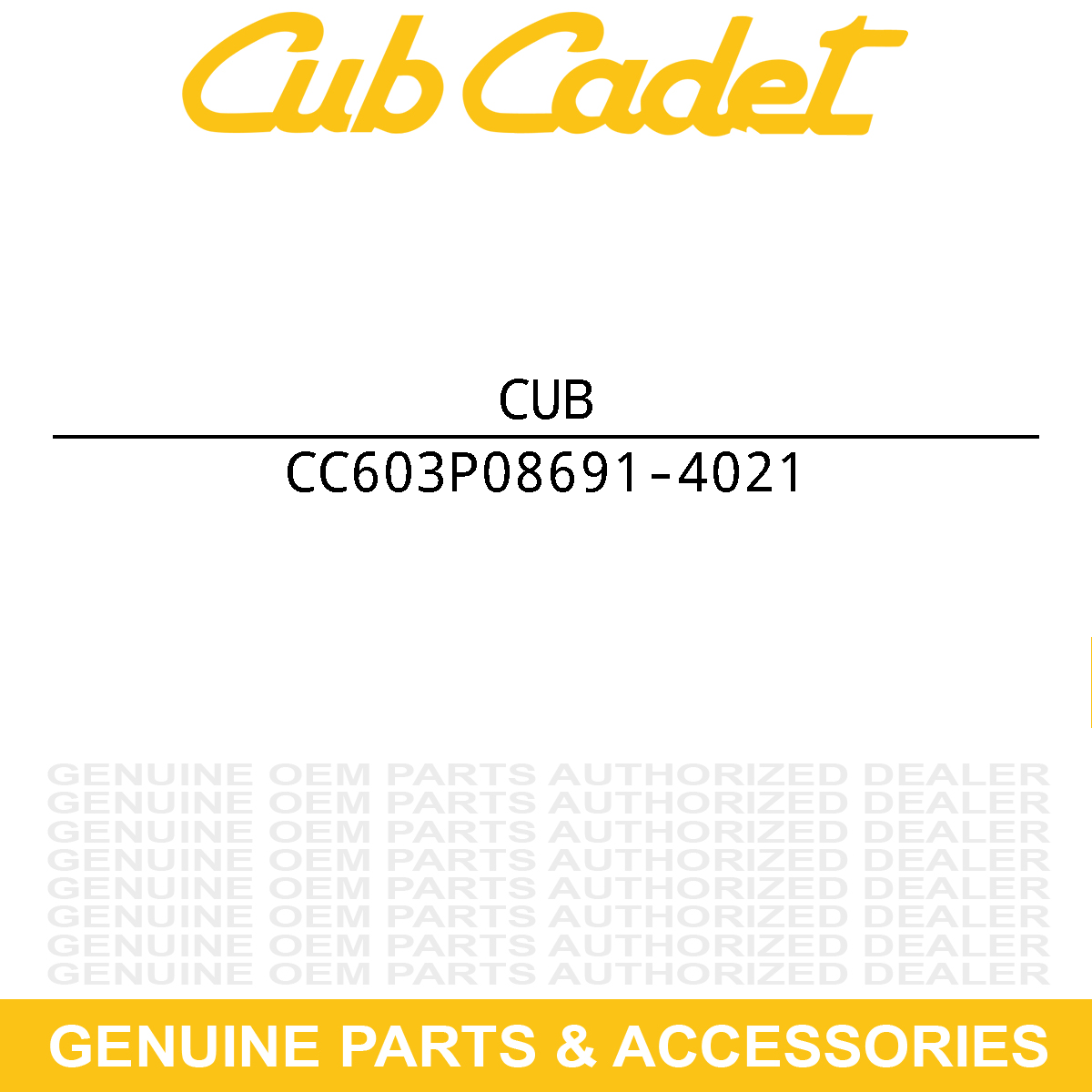CUB CADET 603P08691-4021 Deck
