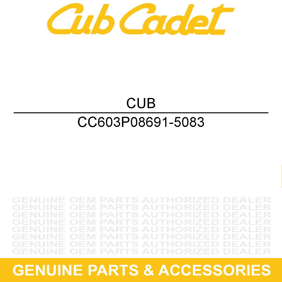 CUB CADET 603P08691-5083 Shell