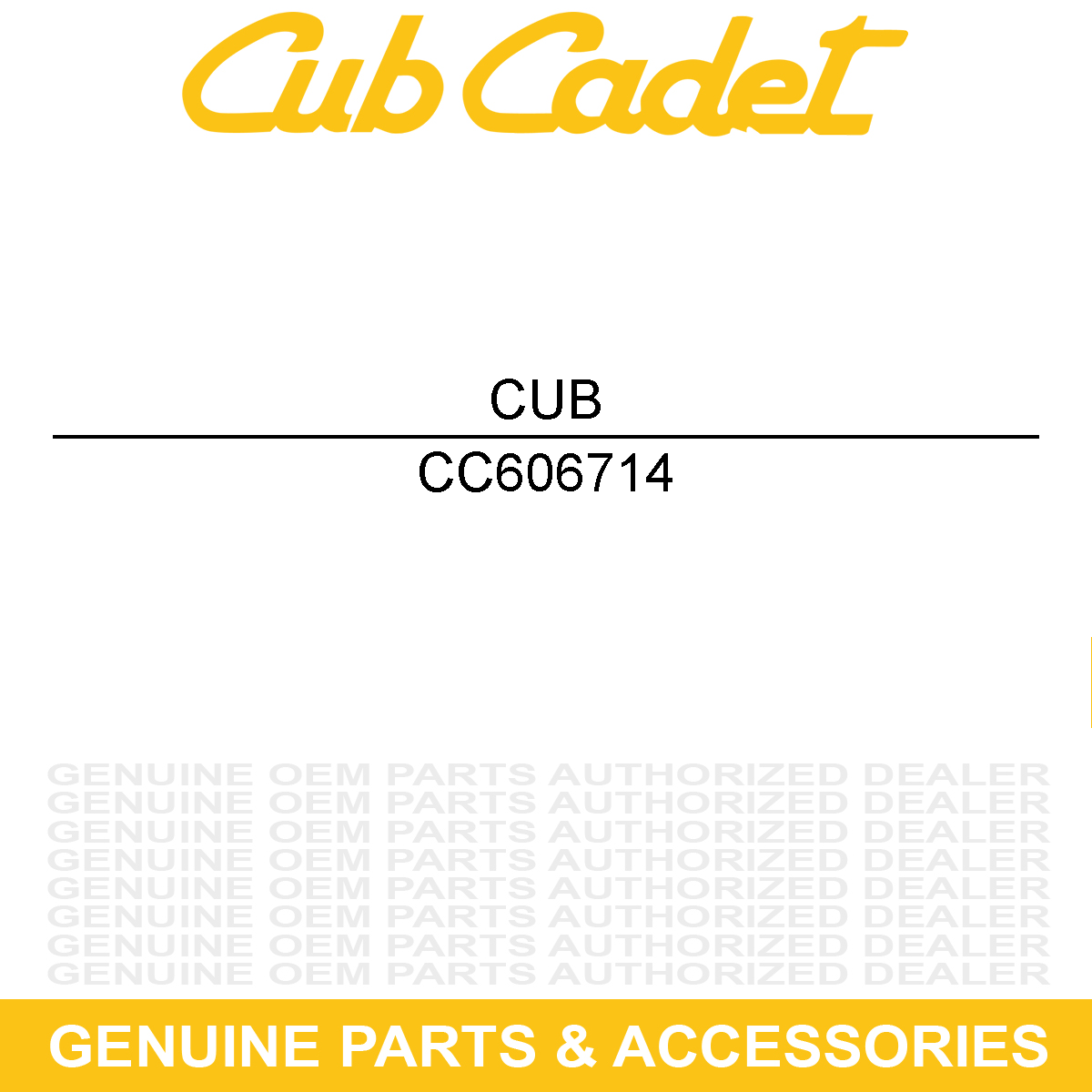 CUB CADET 606714 Seal