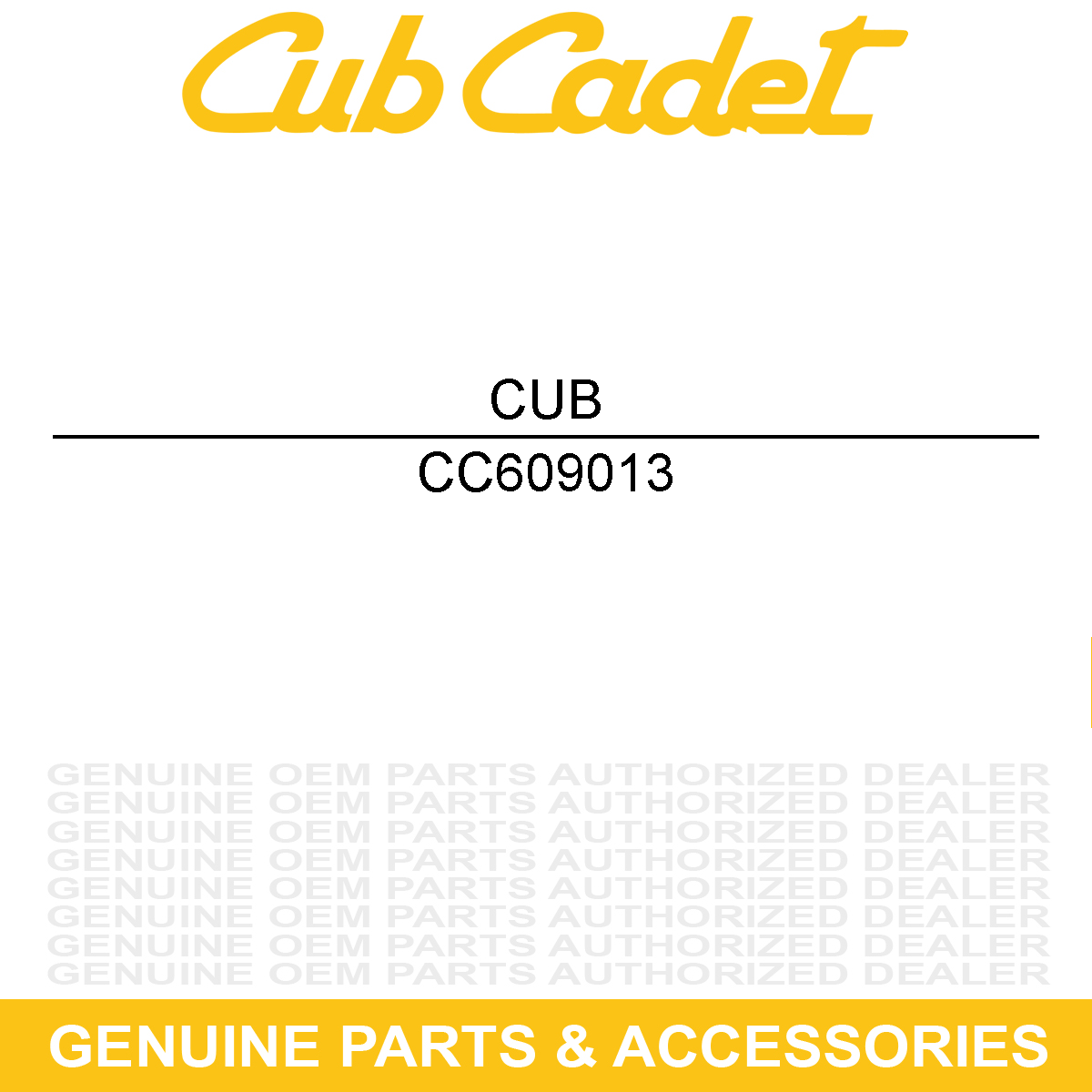 CUB CADET 609013 Seat