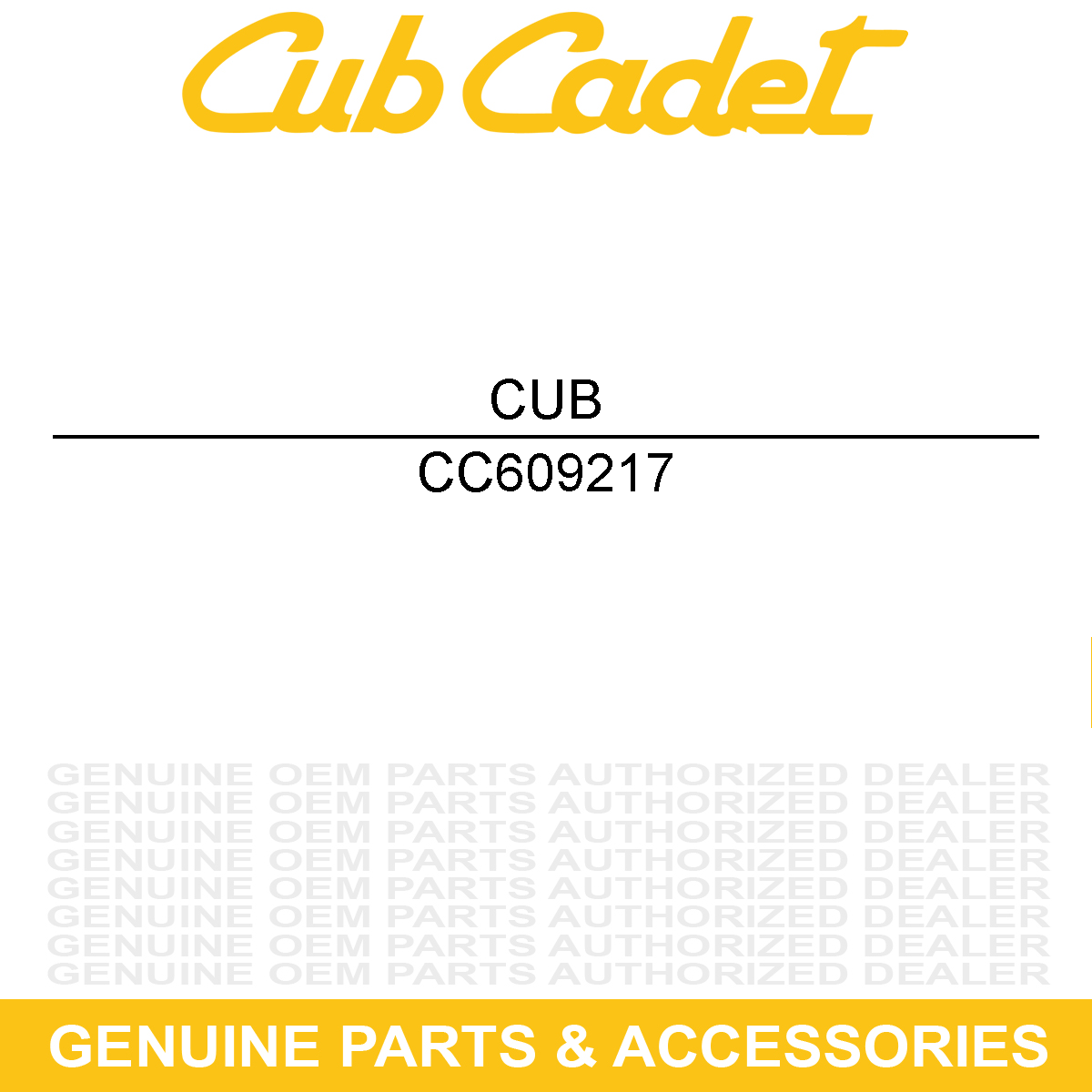 CUB CADET 609217 Screw