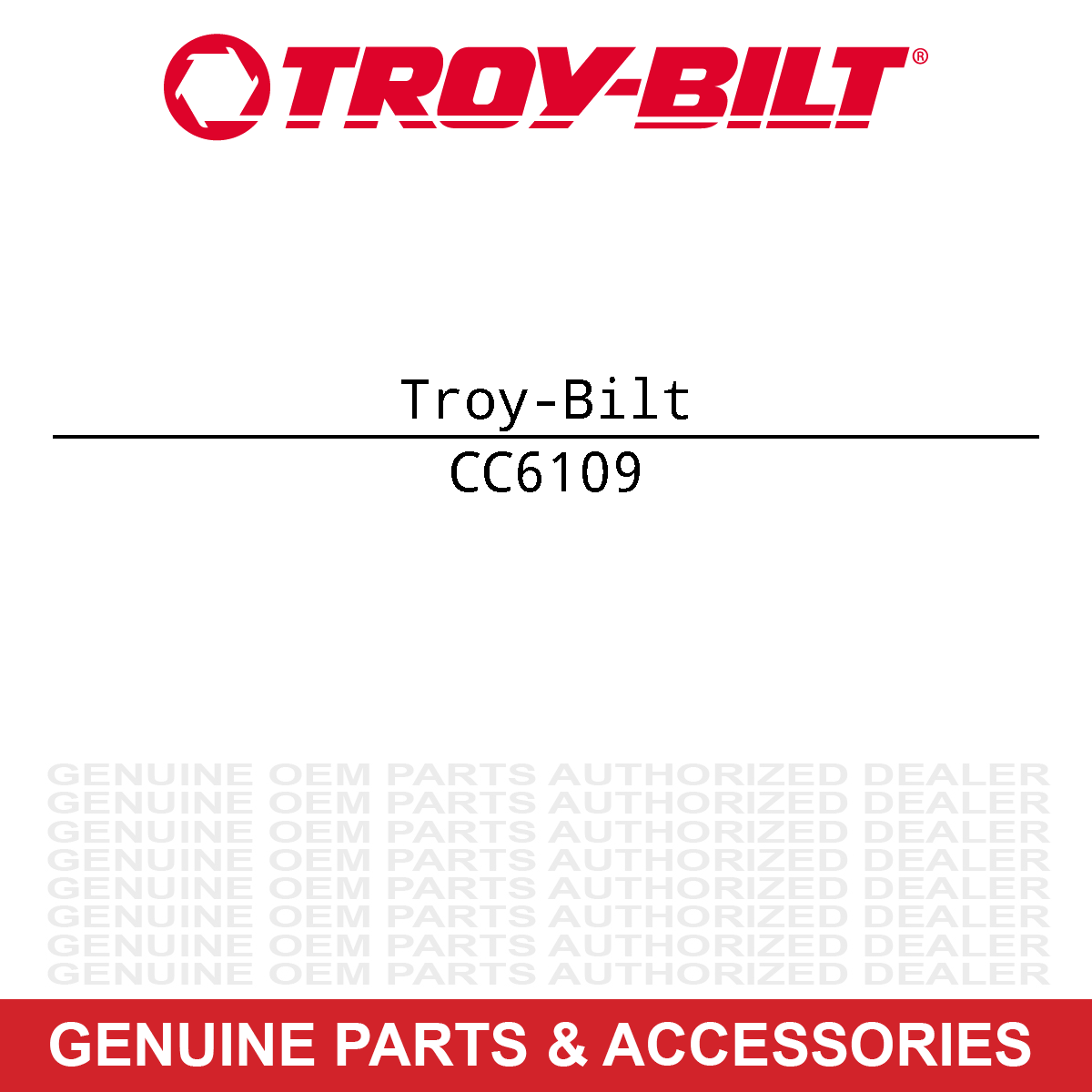 Troy-Bilt 6109 Hardware