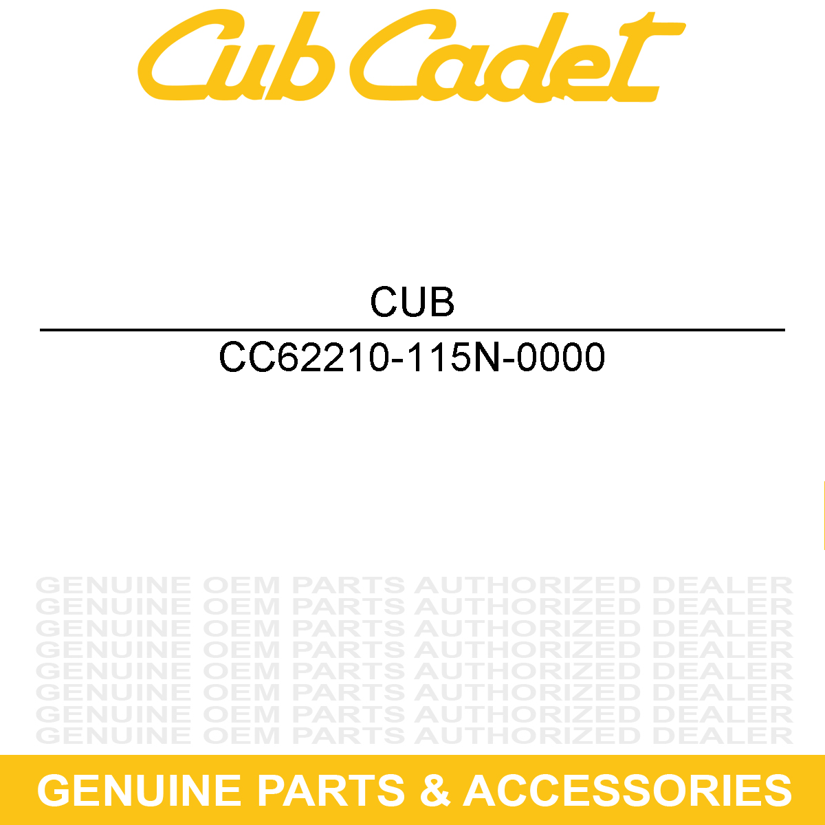 CUB CADET 62210-115N-0000 Steering Shaft