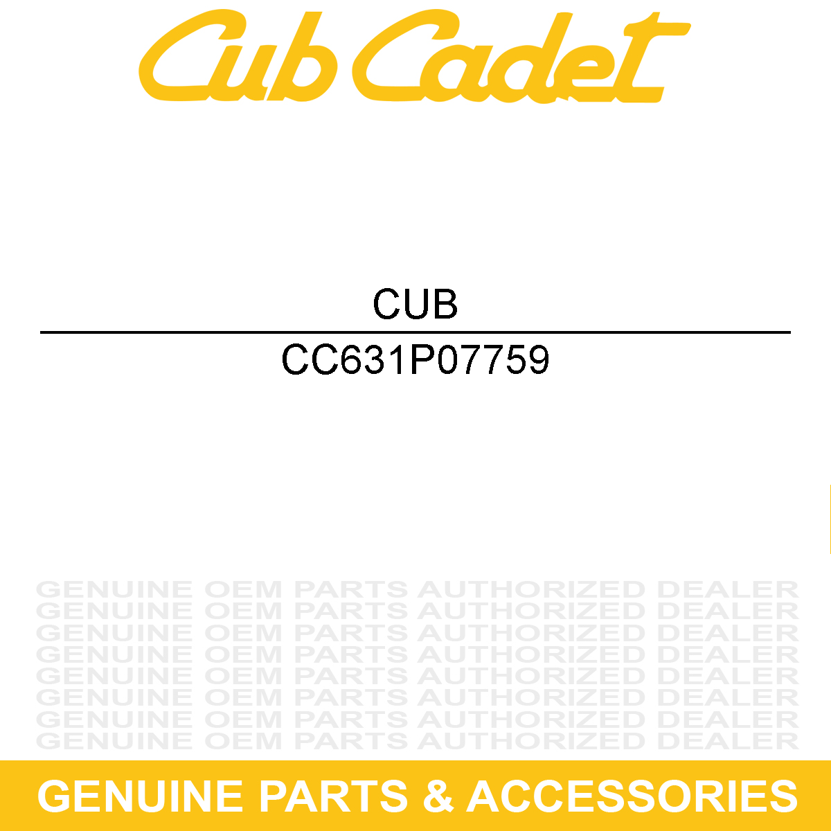 CUB CADET 631P07759 Base