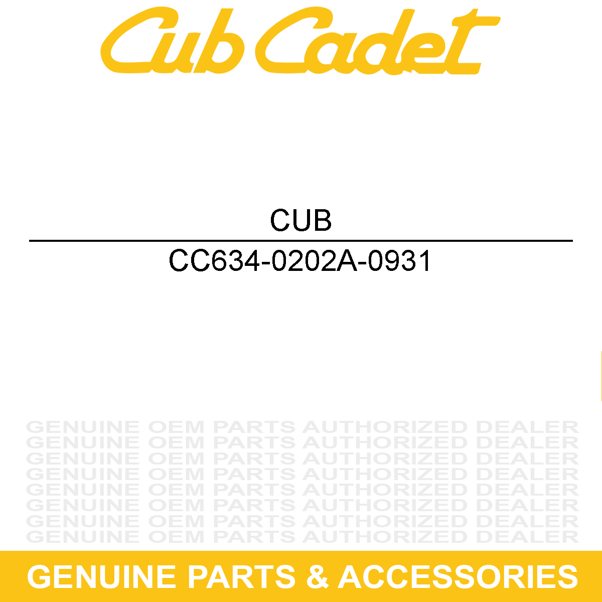 CUB CADET 634-0202A-0931 Wheel