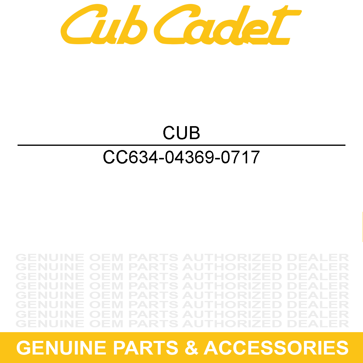 CUB CADET 634-04369-0717 Rim