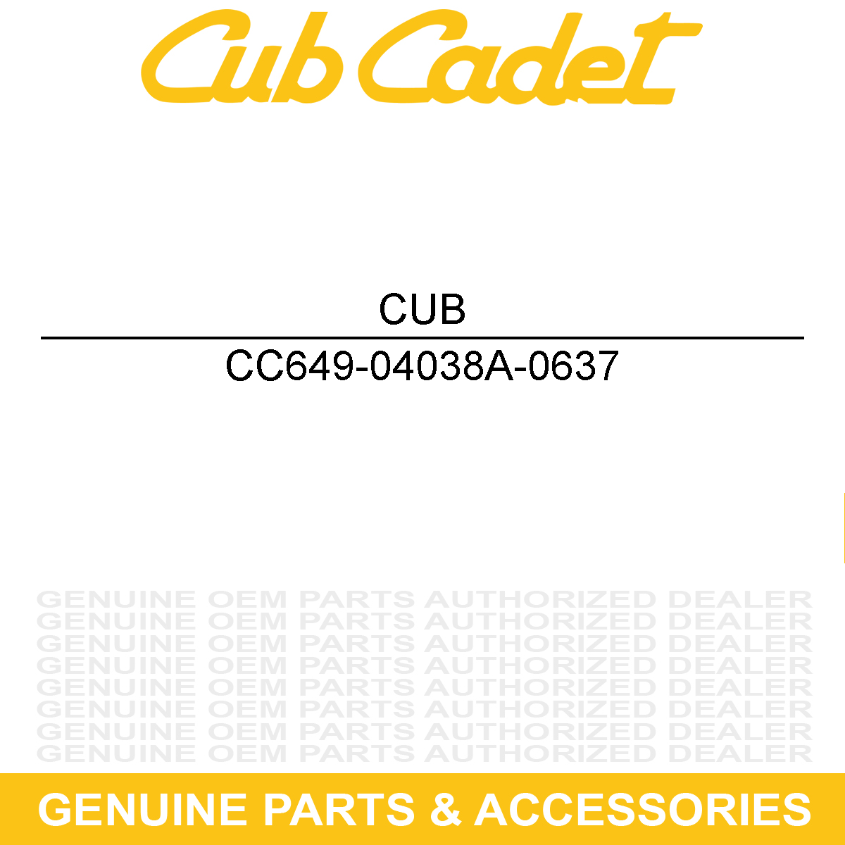 CUB CADET 649-04038A-0637 Handle
