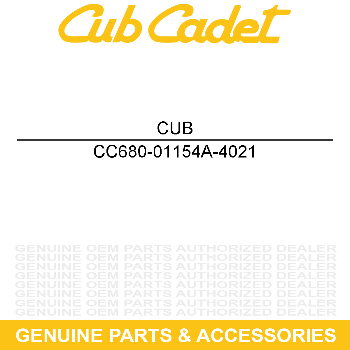 CUB CADET 680-01154A-4021 Fender