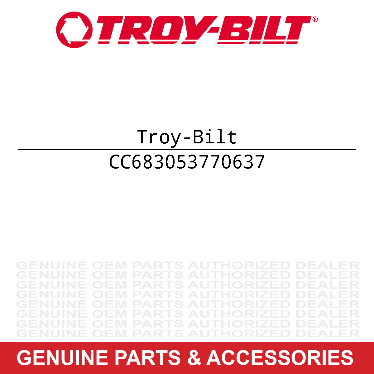 Troy-Bilt 683-05377-0637 Plate