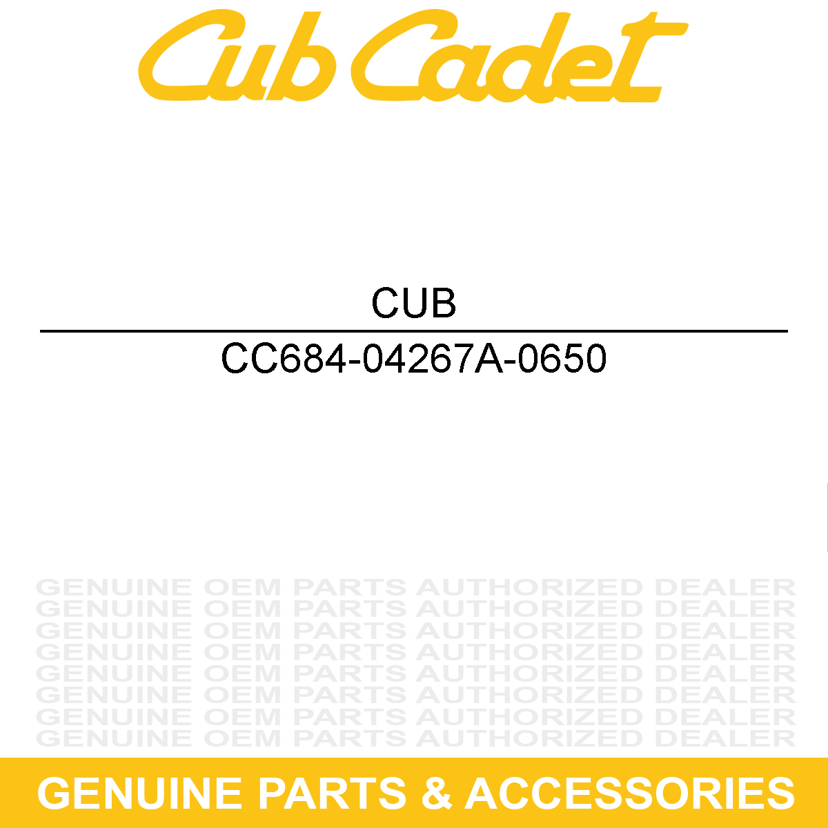 CUB CADET 684-04267A-0650 Housing