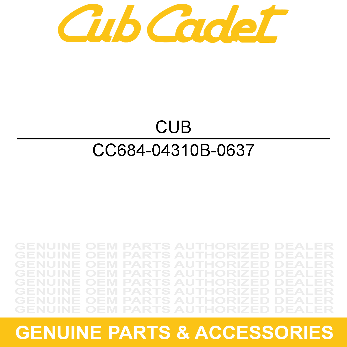 CUB CADET 684-04310B-0637 Bracket
