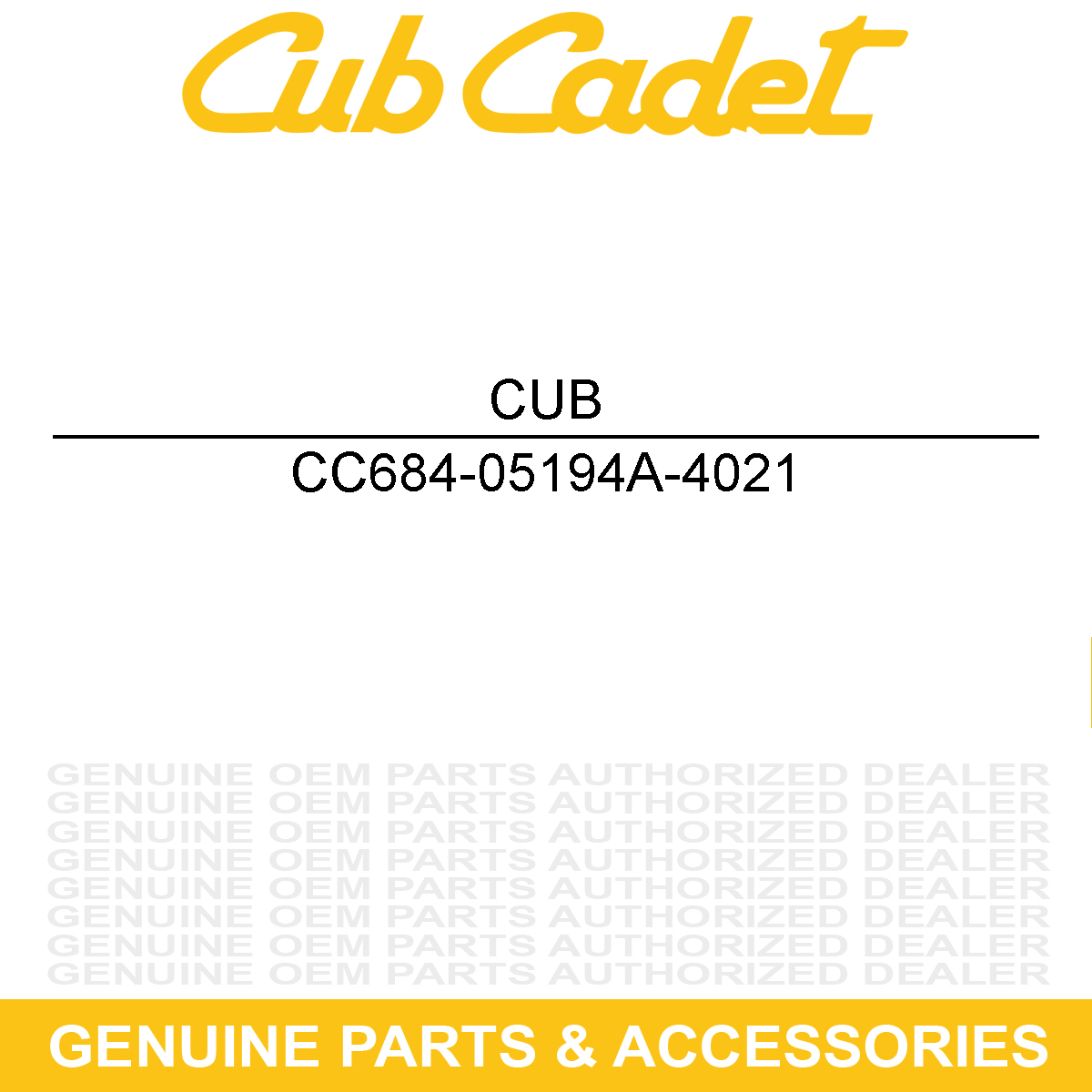 CUB CADET 684-05194A-4021 Auger Housing