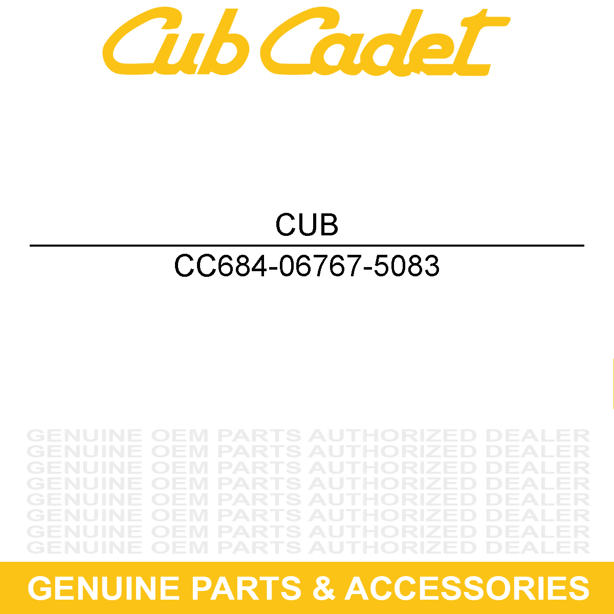 CUB CADET 684-06767-5083 Housing