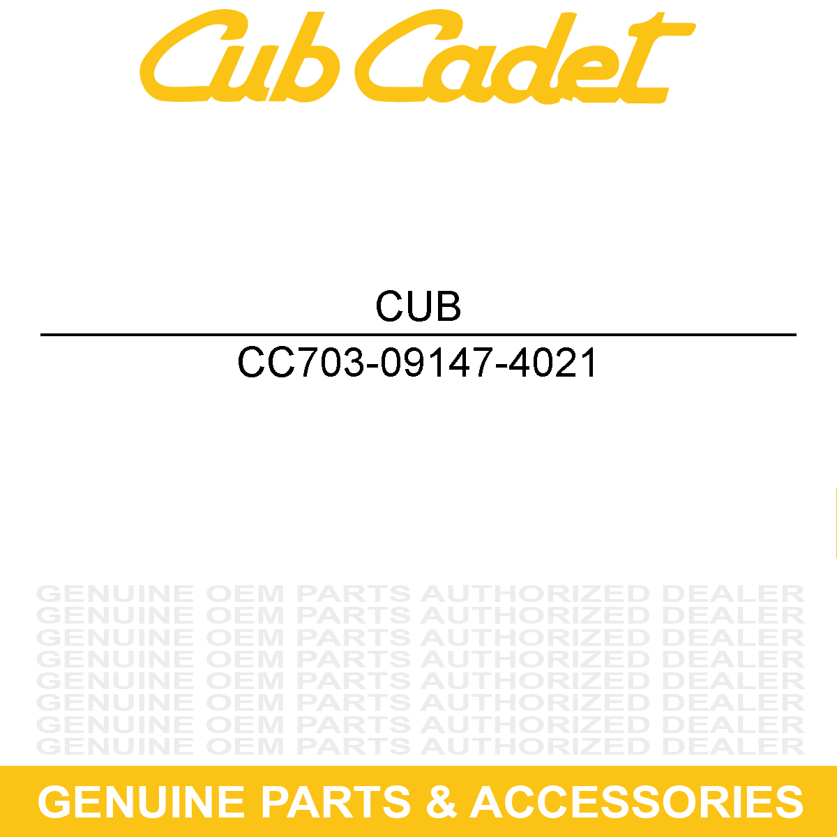 CUB CADET 703-09147-4021 Pedal