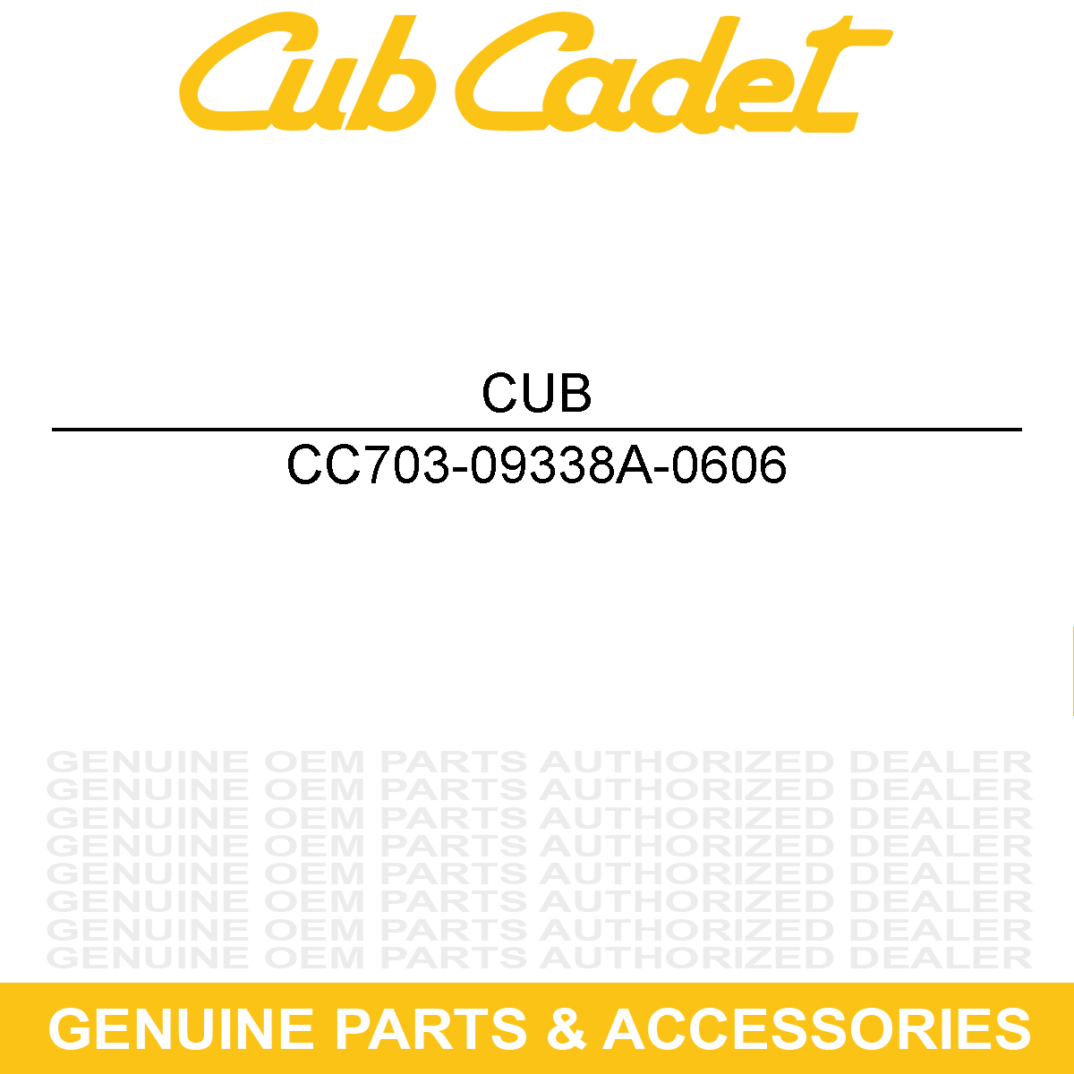CUB CADET 703-09338A-0606 Cover