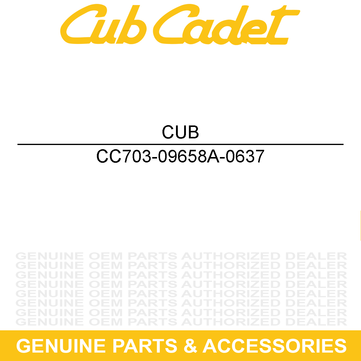 CUB CADET 703-09658A-0637 Bracket