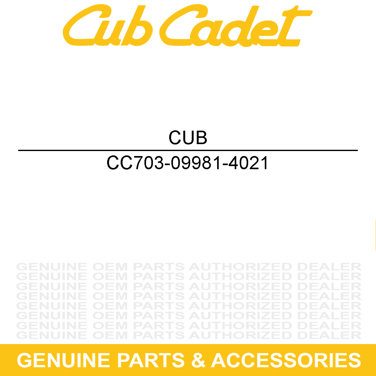 CUB CADET 703-09981-4021 Bracket