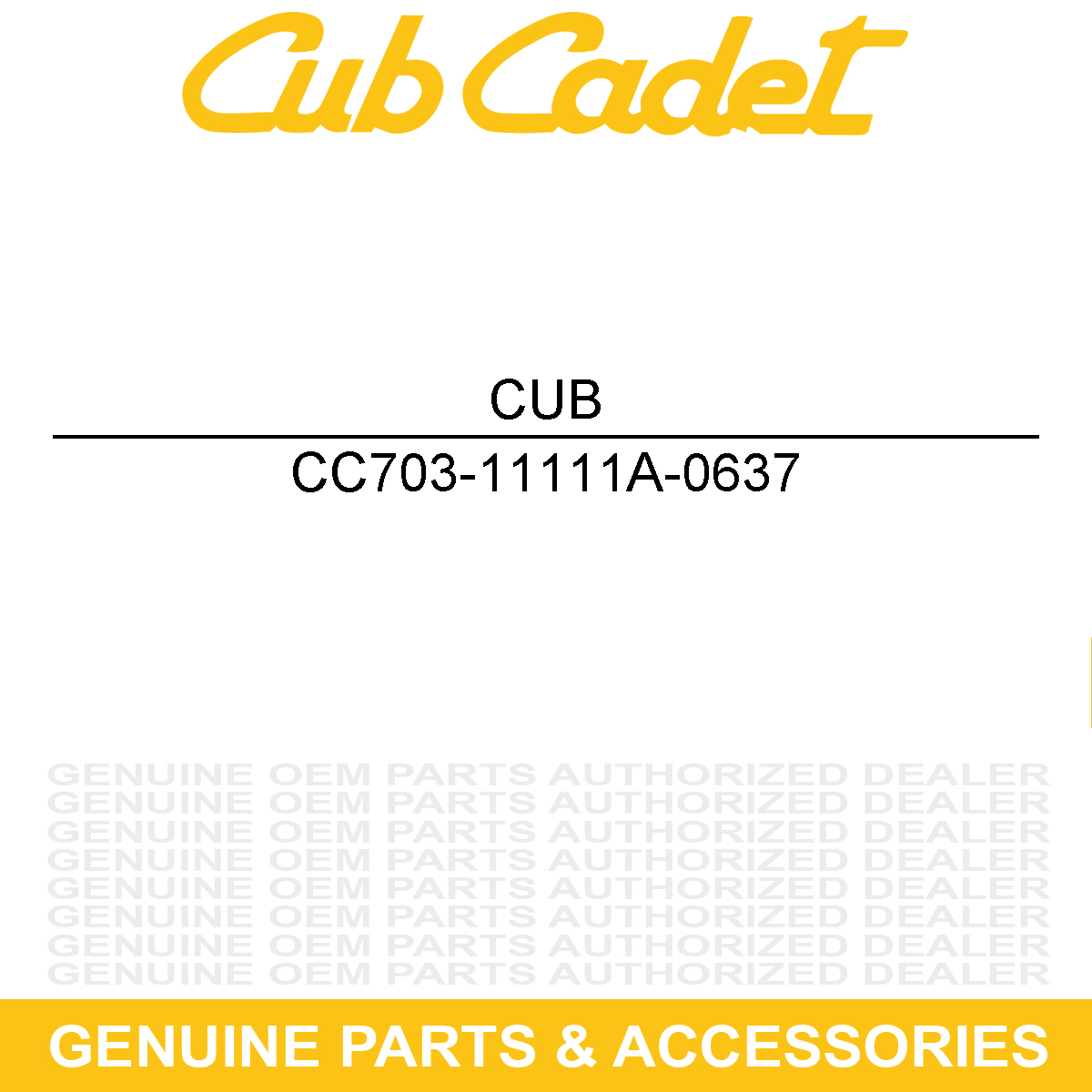 CUB CADET 703-11111A-0637 Column